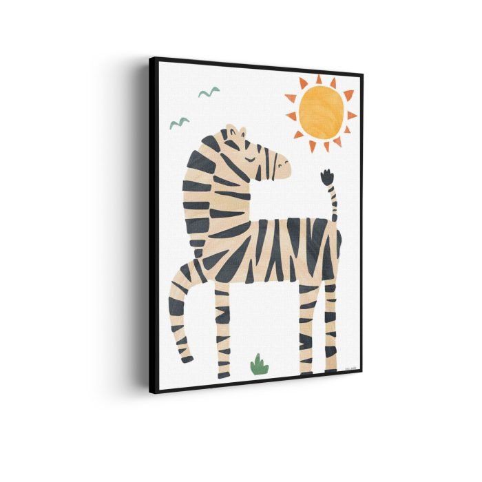 akoestisch-schilderij-zebrapaardje-in-het-zonnetje-rechthoek-verticaal_Wecho