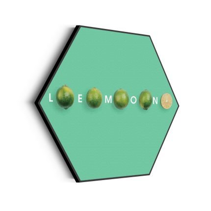 akoestisch-schilderij-lemon-groen-hexagon_Wecho