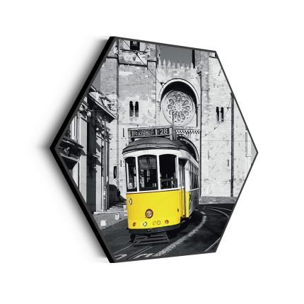 akoestisch-schilderij-old-school-tram-hexagon_Wecho