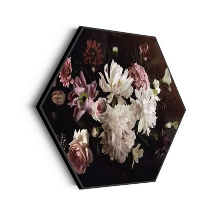 akoestisch-schilderij-modern-stil-leven-bloemen-02-hexagon_Wecho