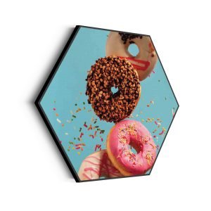 akoestisch-schilderij-donuts-hexagon_Wecho