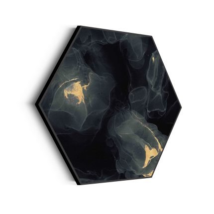 akoestisch-schilderij-abstract-marmer-look-zwart-met-goud-03-hexagon_Wecho
